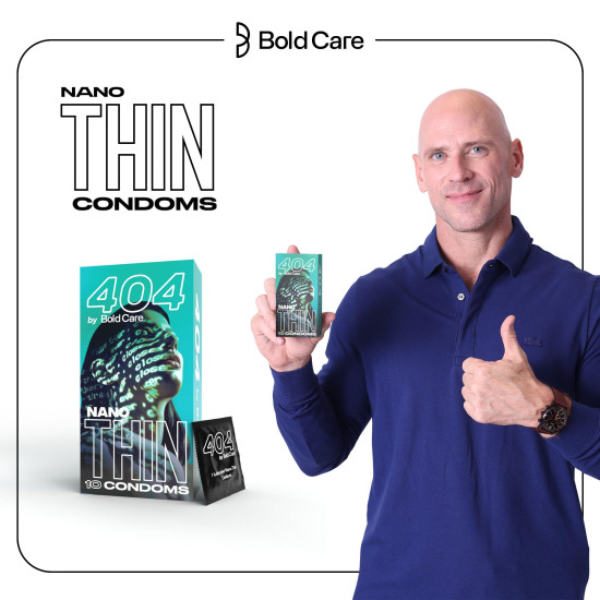 Bold Care 404 Super Nano Thin Condoms For Men - 50 Microns - Intense Fit - Barely There Feel - 10 Units (Pack of 3)
