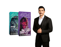 404 by Bold Care Super Ultra Thin Strawberry Flavored Condoms For Men (Strawberry + NTC)