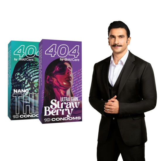 404 by Bold Care Super Ultra Thin Strawberry Flavored Condoms For Men (Strawberry + NTC)