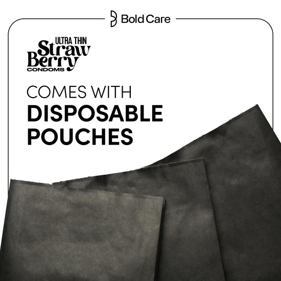 404 by Bold Care Super Ultra Thin Strawberry Flavored Condoms For Men (Strawberry + NTC)