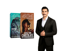 Bold Care 404 Super Nano Thin Condoms For Men - 50 Microns - 10 Units - Intense Fit - Barely There Feel + Bold Care 404 Super Ultra Thin Chocolate Flavored Condoms For Men - 60 Microns - 10 Units