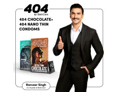 Bold Care 404 Super Nano Thin Condoms For Men - 50 Microns - 10 Units - Intense Fit - Barely There Feel + Bold Care 404 Super Ultra Thin Chocolate Flavored Condoms For Men - 60 Microns - 10 Units