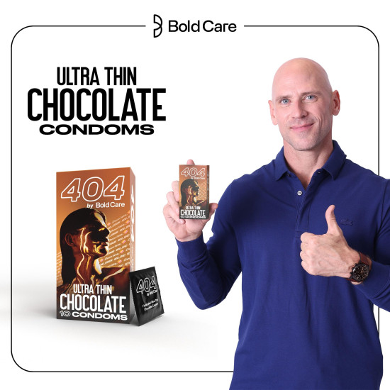 Bold Care 404 Super Nano Thin Condoms For Men - 50 Microns - 10 Units - Intense Fit - Barely There Feel + Bold Care 404 Super Ultra Thin Chocolate Flavored Condoms For Men - 60 Microns - 10 Units
