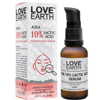 Love Earth AHA 10% Lactic Acid Serum With Organic Carrot Root & Hyaluronic Acid For Hyperpigmentation, Dark Spots & Ageing 30 ML