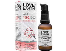 Love Earth AHA 10% Lactic Acid Serum With Organic Carrot Root & Hyaluronic Acid For Hyperpigmentation, Dark Spots & Ageing 30 ML