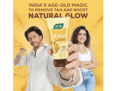 Joy Ubtan Tan Removal Face Wash 100ml x 2 | Detans, Removes Dirt & Blemishes for a Natural Glowing Skin | Enriched With Turmeric, Saffron & Sandalwood | Suitable for All Skin Types