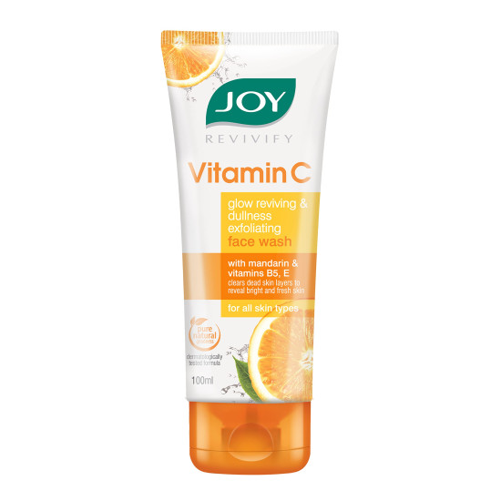 Joy Vitamin C Brightening Face Wash For Bright and Glowing Skin 100ml x 2 | Fades Blemishes and Restores Skin Barrier | Gentle Cleanser for All Skin Types