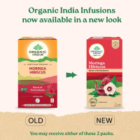 ORGANIC INDIA Moringa Hibiscus 25 Tea bags (Pack of 1)