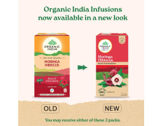 ORGANIC INDIA Moringa Hibiscus 25 Tea bags (Pack of 1)