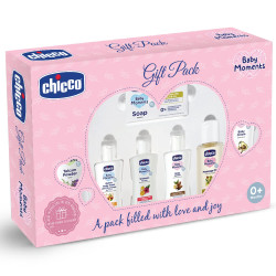 Chicco Baby Moments Caring Set Pink, Gift Set for Babies, 0m+
