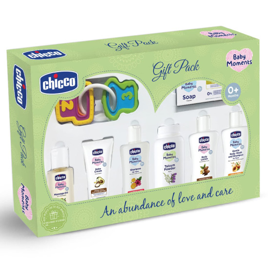 Chicco Baby Moments Delight Set Green, Gift Set for Babies, 0m+