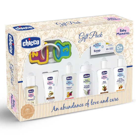 Chicco Baby Moments Delight Gift Pack Beige, Ideal Baby Gift Sets for Baby Shower, Newborn Gifting, New Parents, Birthdays, New Advanced Formula with 0% Phenoxyethanol, 0m+ (8 Items) Chicco Baby Moments Delight Gift Pack Beige, Ideal Baby Gift Sets for Baby Shower, Newborn Gifting, New Parents, Birthdays, New Advanced Formula with 0% Phenoxyethanol, 0m+ (8 Items)