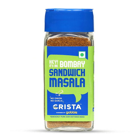 CRISTA Bombay Sandwich Masala | Fresh | Vegetable & Cheese Sandwich | No Added Sugar | No Onion | No Garlic | Vegan | Zero added Colours, Fillers, Additives & Preservatives | 50 gms