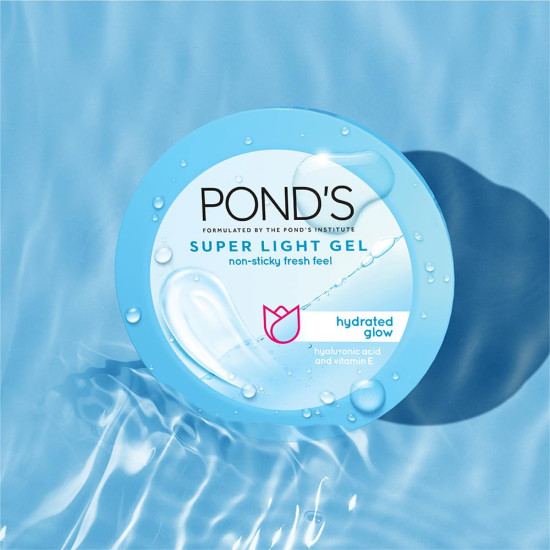 Pond's Super Light Gel Oil Free Moisturiser With Hyaluronic Acid + Vitamin E, 200 ML