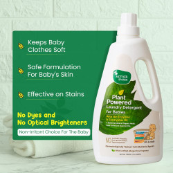 Mother Sparsh Plant Powered Baby Liquid Laundry Detergent-200ml | With Bioenzymes & Eucalyptus Oil.