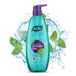 Joy Mint & Eucalyptus Shower Gel Body Wash (500 ml) | With Peppermint for Skin Cooling & Eucalyptus for Deep Cleansing | 100% Vegan Soap Free Shower Gel For All Skin Types | Paraben Free