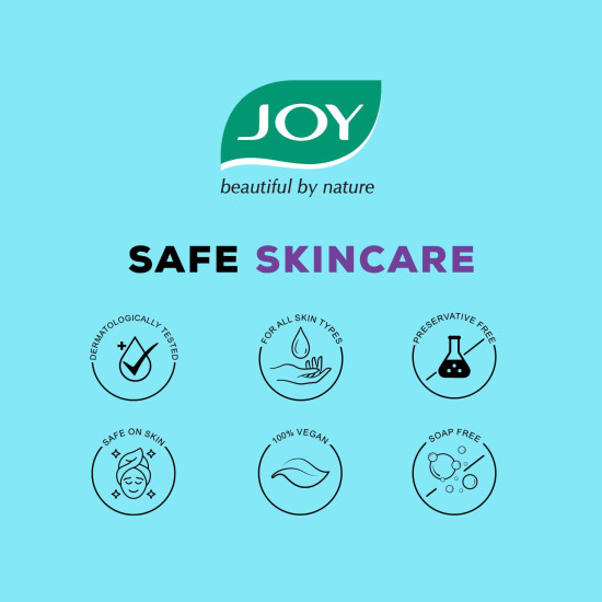 Joy Mint & Eucalyptus Shower Gel Body Wash (500 ml) | With Peppermint for Skin Cooling & Eucalyptus for Deep Cleansing | 100% Vegan Soap Free Shower Gel For All Skin Types | Paraben Free