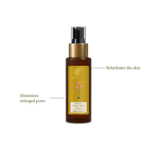 Forest Essentials Travel Size Facial Tonic Mist Panchpushp | Refreshing Face Toner For Pore Tightening and Hydration | Alcohol-Free Toner For Glowing Skin | 50 ml