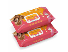 PETS EMPIRE Pet Wet Wipes, 160 Count Anti-Bacterial Cat & Dog Wipe, Soft Pet Moist Tissue Towelettes, Grooming Daily Care Wet Wipes for Dogs, Pups, Cats - Pack of 2 (15X20 cm)