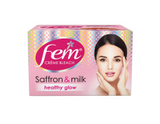 Fem Fairness (Saffron & Milk) Crème Bleach - 24g | Advanced Skin Brightening System | Enriched wih Goodness of Safrron & Milk | With Rejuvenating Fragrance| No Added Parabens, Silicones & Ammonia