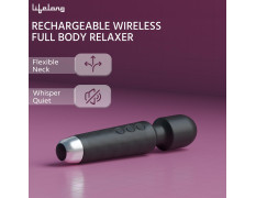 Lifelong Rechargeable Wireless Body Massager Machine with 20 Vibration Modes, 8 Speeds and Water Resistant|Massager Machine for Full Body (Black, LLM468)