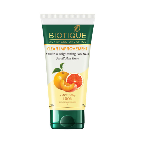 Biotique Advanced Organics Clear Improvement Vitamin C Brightening Face Wash 150Ml