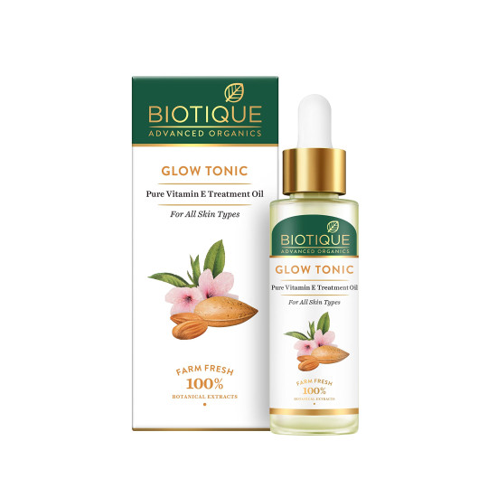 Biotique Advanced Organics Glow Tonic Pure Vitamin E Treatment Oil, 30ml