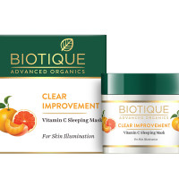Biotique Advanced Organics Clear Improvement Vitamin C Sleeping Mask, 50g