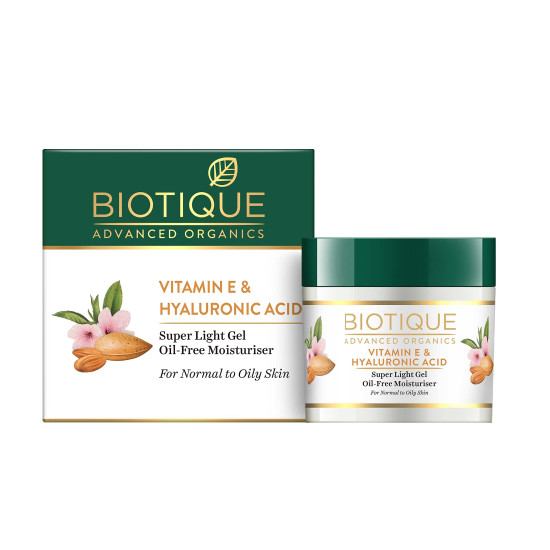 Biotique Advanced Organics Vitamin E & Hyaluronic Acid Super Light Gel Oil-Free Moisturiser 50Gm