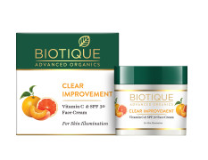 Biotique Advanced Organics Clear Improvement Vitamin C & Spf 30 Face Cream 50Gm