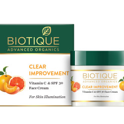 Biotique Advanced Organics Clear Improvement Vitamin C & Spf 30 Face Cream 50Gm