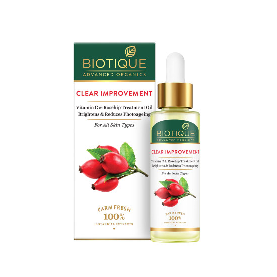 Biotique Advanced Organics Clear Improvement Vitamin C & Rosehip Treatment Oil, 30ml