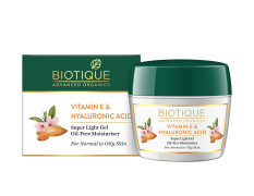 Biotique Advanced Organics Vitamin E & Hyaluronic Acid Super Light Gel Oil-Free Moisturiser 175Gm