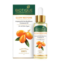 Biotique Advanced Organics Glow Restore Grapeseed & Sea Buckthorn Treatment Oil, 30ml