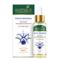 Biotique Advanced Organics Youth Renewal Blue Orchid Anti Ageing Treatment Oil, 30ml