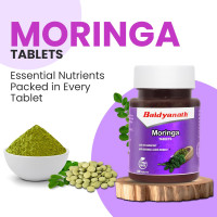 Baidyanath Moringa Tablets 60 Tablets (Pack of 1) –Drumstick Leaf Tablets| Helpful in Overall Health and Wellness and Gut Balance(60 Tablets)