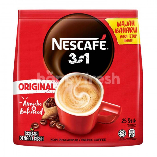 Nescafe 3 in 1 Original Coffee 18g × 25 Sticks (Imported)