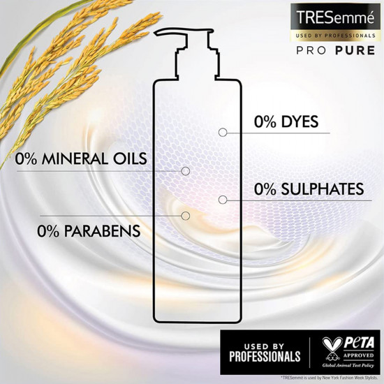 TRESemme Pro Pure Damage Recovery Conditioner 370ml, with Fermented Rice Water, Sulphate Free & Paraben Free, for Damaged Hair