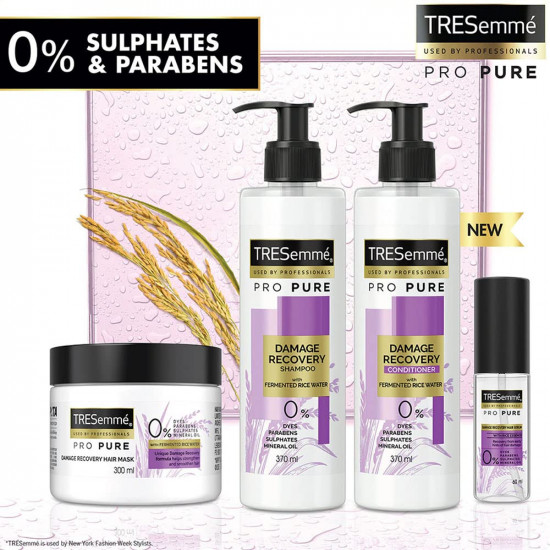 TRESemme Pro Pure Damage Recovery Mask, with Fermented Rice Water, Sulphate Free & Paraben Free, for Damaged Hair, 300 ml