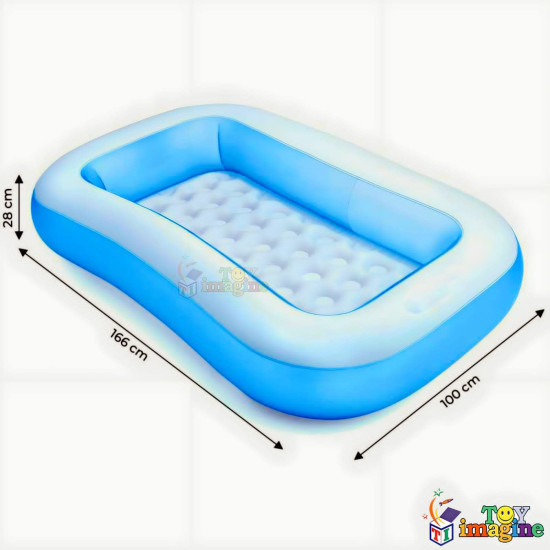 Toy Imagine Swimming Pool for Kids 5.5 Feet (65 X 39 X 10H) | Swimming Pool for Kids 1 to 5 Years Below | Baby Bathing Tub for Girls and Boys.Holi