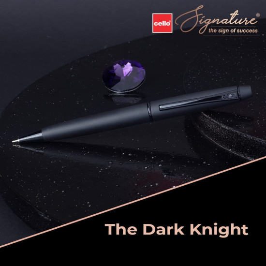 Cello Signature Carbon+Refill Pack|Blue Ink|1 Ball Pen + 1 Refill|Matte Black Finish|Premium Metal Pens for Office Use|Stylish Gifts for Christmas and New Year|Gifts for Men and Women Cello Signature Carbon+Refill Pack|Blue Ink|1 Ball Pen + 1 Refill|Matte Black Finish|Premium Metal Pens for Office Use|Stylish Gifts for Christmas and New Year|Gifts for Men and Women