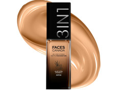 FACES CANADA All Day Hydra Matte Foundation | 3-in-1 Foundation + Moisturizer + SPF 30 | 24 HR Aloe Hydration & Vitamin C | 10HR Long Wear | Medium to High Buildable Coverage | Golden Beige 032 | 30ml