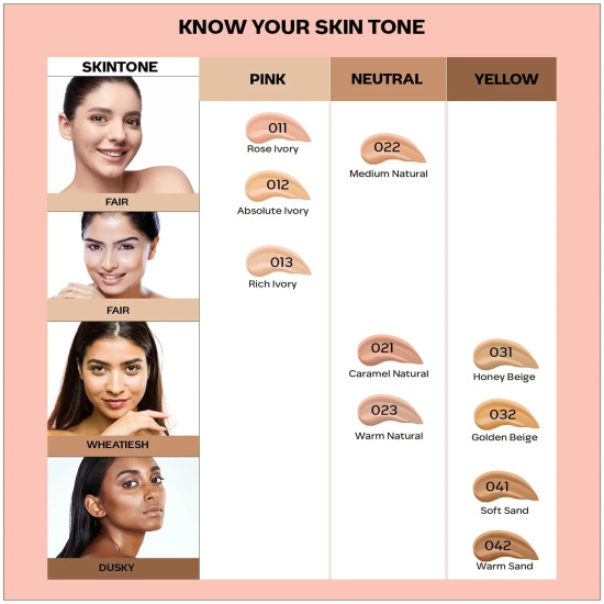 FACESCANADA All Day Hydra Matte Liquid Foundation|3-in-1 Foundation + Moisturizer + SPF 30|24 HR Aloe Hydration&Vitamin C|10HR Long Wear|Medium to High Buildable Coverage|Absolute Ivory 012|30ml