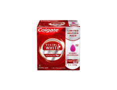 Colgate Visible White Toothpaste(oral care) with Makeup Applicator Sponge - 400gm (4x100g)