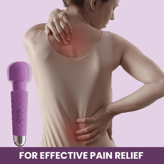 Azah Personal Massager For Women | 20 Vibration Modes, USB Rechargeable, Waterproof, Medical Grade Silicone, 3 Months Warranty | Handheld Electric Body Massager | Full Body Massager For Pain Relief