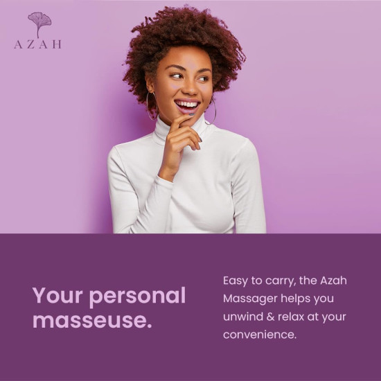 Azah Personal Massager For Women | 20 Vibration Modes, USB Rechargeable, Waterproof, Medical Grade Silicone, 3 Months Warranty | Handheld Electric Body Massager | Full Body Massager For Pain Relief