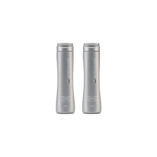 Amway Satinique Hairfall Control Shampoo Pack of 2 - White, Sandalwood Scent, Unisex Adults with Fine, Fragile, or Thinning Hair