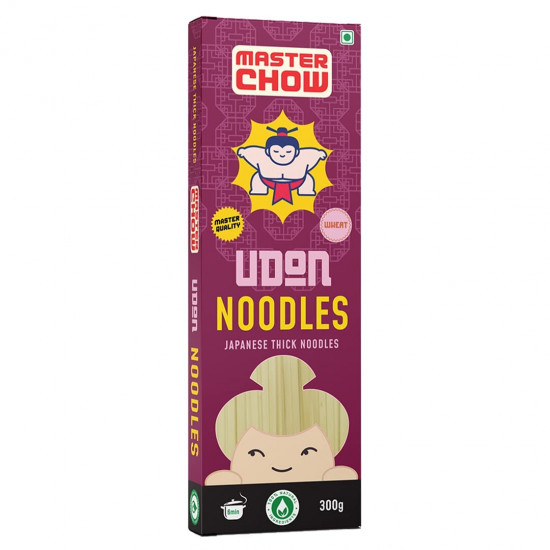 MasterChow Healthy Wheat Udon Noodles | No Preservatives | 100% Whole Wheat | Get Restaurant Style Taste in Just 10 Minutes | No Maida, Not Fried | Serves 4-5 Meals | 300gms