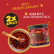 MasterChow 2X Spicy Sichuan Chilli Oil (170 gms) New Launch | Extra Hot | Made with Sichuan Peppercorns, Crunchy Garlic & Red Chillies | All Purpose Condiment | Eat With Momos, Pizza, Noodles