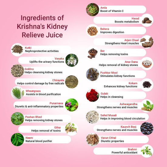 KRISHNA'S HERBAL & AYURVEDA Kidney Re-Live Juice-1000 Ml|For Healthy Kidneys|Enriched With 23 Herbs Like Pashanbhed,Kaunch Beej,Arjun Chaal|Natural Blood Purifier|With Vitamin C|Sugar Free Juice KRISHNA'S HERBAL & AYURVEDA Kidney Re-Live Juice-1000 Ml|For Healthy Kidneys|Enriched With 23 Herbs Like Pashanbhed,Kaunch Beej,Arjun Chaal|Natural Blood Purifier|With Vitamin C|Sugar Free Juice